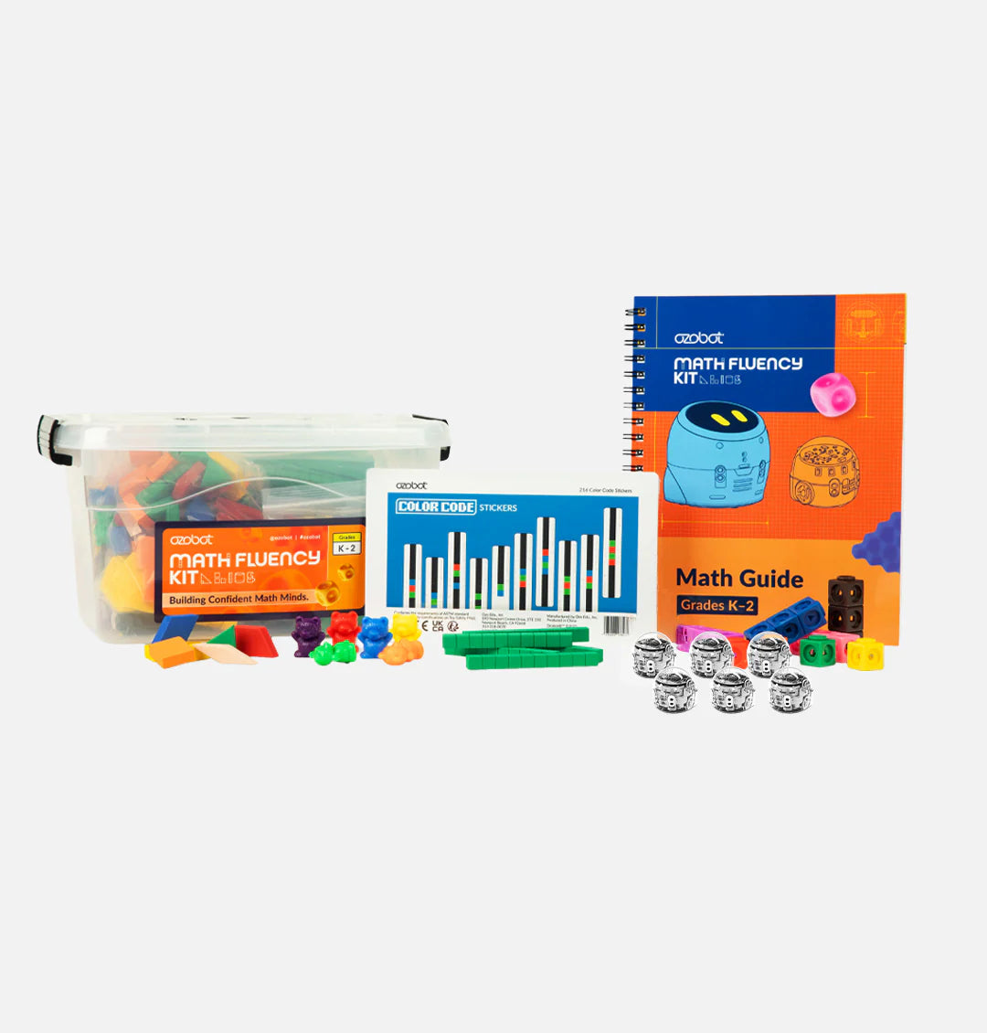 Kit de classe Maîtrise des maths (M à 2e année) + 6 robots Evo