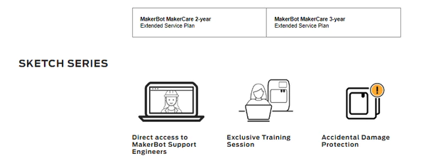 UltiMakerCare Plan for MakerBot Sketch - 2 Year