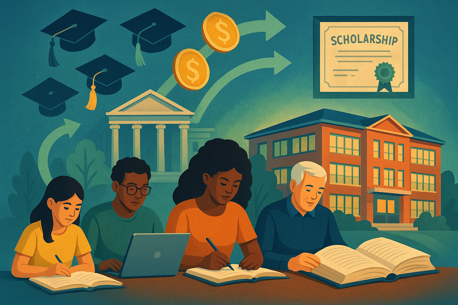 generate an image of funding and grants that support education 